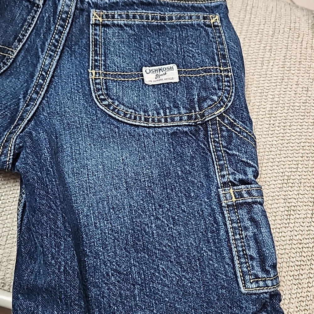 Oshkosh B'gosh Boys Denim Carpenter Shorts Size 5 Adjustable Waist Jean Shorts